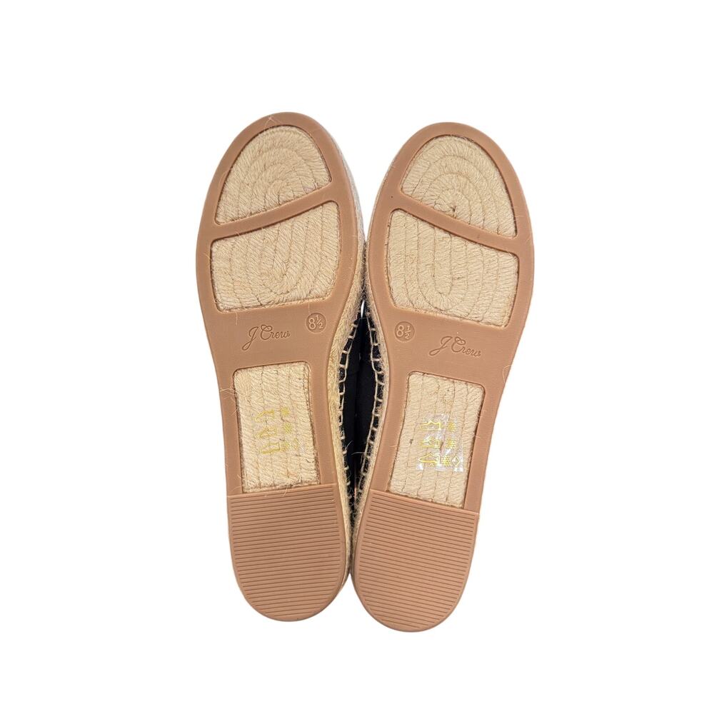 J.Crew Lace-Up Espadrille Flats Navy Canvas Ribbon Tie Size 8.5 NWOT Summer - Picture 12 of 12